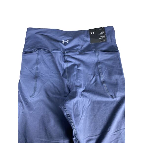 NWT Under Armour Women's High Rise Fitted Ankle Leggings Blue Size Medium - Picture 4 of 7